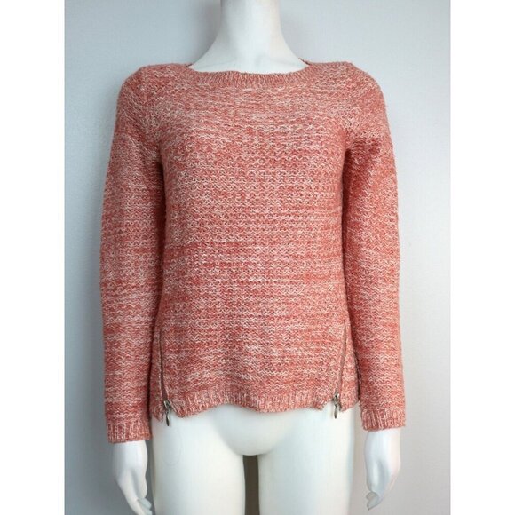 WOMEN'S PINK SWEATER W/ ZIPPER DETAILS - CACHE CACHE MY FASHION BASIC - SIZE 1 - Picture 1 of 5